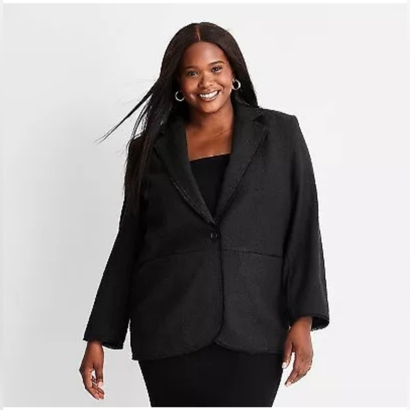 Future Collective x Jenny K. Lopez Bouclé Frayed Edge Blazer – Size 1X - Picture 2 of 12